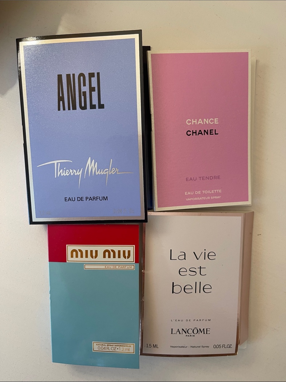 Angel & Chanel Chance , miu miu & la vie est belle